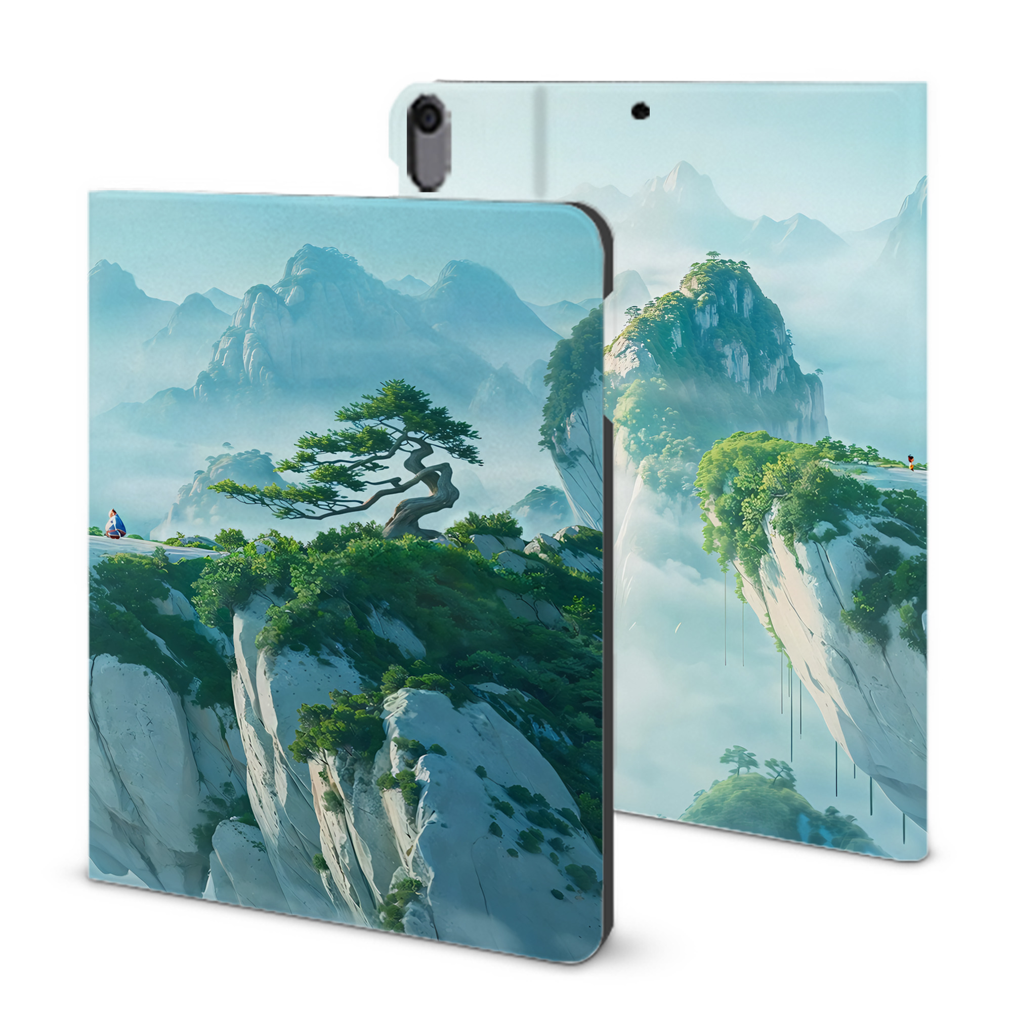 （画像用） Ne Zha 2 ナタ 魔童の大暴れ IPad ケース ブック型 PUレザー TPU 耐衝撃 軽量 薄型 ペン収納なし 全面保護 IPad 各モデル対応